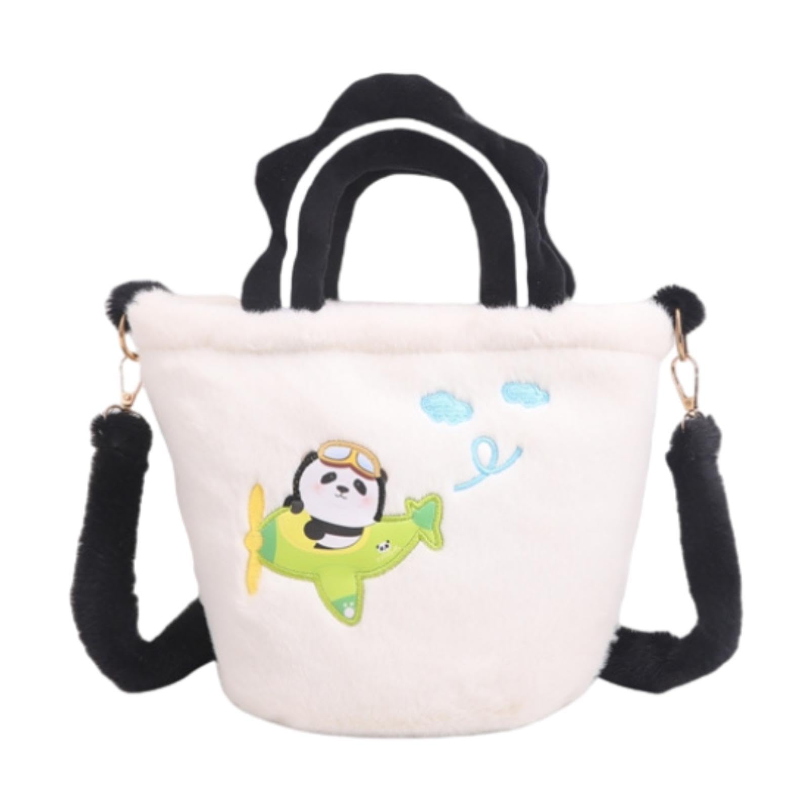 Plush Handbag Large Capacity Stylish Plush Bag Detachable Shoulder Strap-image-42
