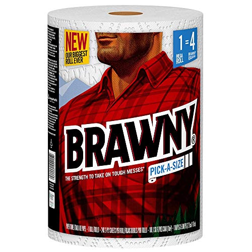 Image of Brawny Pick-A-Size Paper Towels, 1 Mega Roll = 4 Regular Rolls