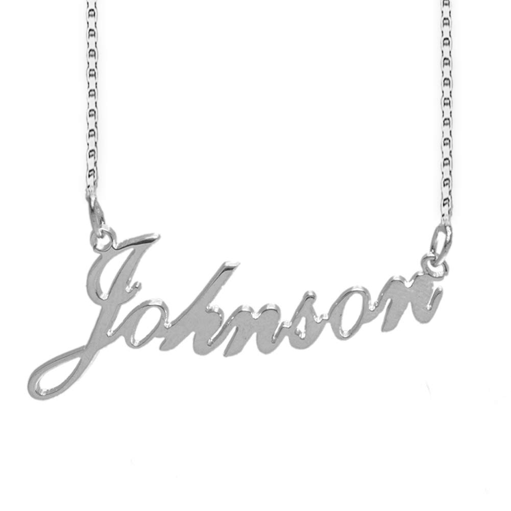 Lutilo 925 Sterling Sliver Custom Name Necklace Personalized Initial Necklaces Pendant Jewelry Gift for Her, Metal