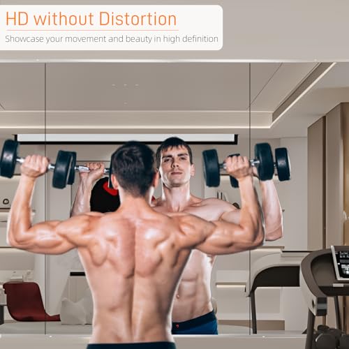 Home Gym Mirror, 2Pack 56X16 Inch Wall Mounted Large Frameless Tempered Glass Mirror, Idea for Gym, Yoga, Bedroom, Dance Studio, Living Room