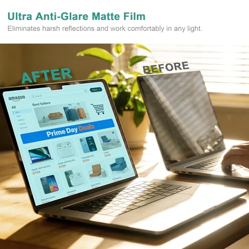Image of 2-Pack Blue Light Blocking Screen Protector for 14 Inch MacBook Pro (2021-2025, M5, M4, M3, M2, M1, Pro /Max), Matte Cover Anti Glare Film Eye Protection Shield for Mac 14in, Anti-Scratch Protector