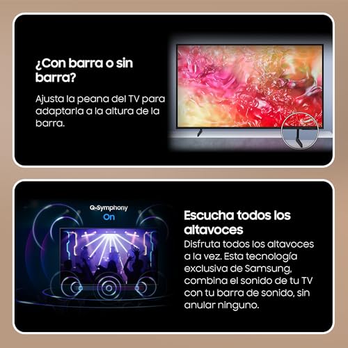 SAMSUNG Crystal UHD 2024 50DU8505 Smart TV 127 cm (50 Zoll) Crystal UHD mit unglaublichen Farben, dem besten Smart TV, Sockel mit verstellbarer Höhe und allen Lautsprechern auf einmal mit Q-Symphony – Bild 5