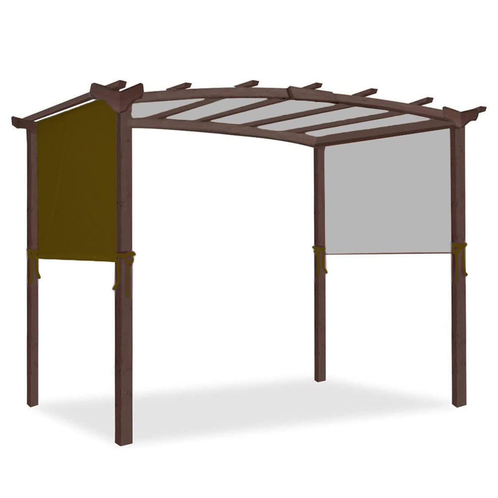 Universal Waterproof Pergola Canopy Shade Cover Replacement Coffee 4.8x2.4m Size Standard Pergola Top Cover