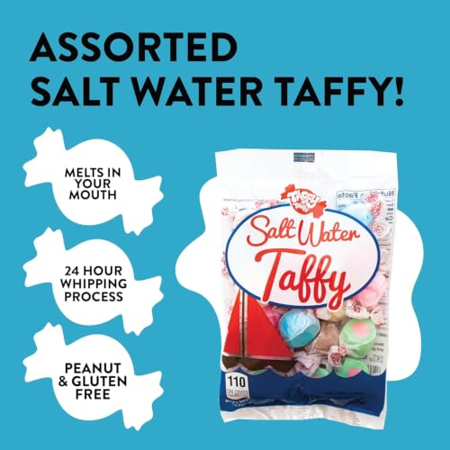 Taffy Town Saltwater Taffy, Assorted (5lb Bag) | Bulk Individually Wrapped, Whipped, Gourmet Nougat-Style Candy, Soft & Delicious, Party good Candies, Nut Free, Gluten Free - image 3
