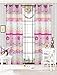 Mk Collection 2 Panel Curtain Set Teens/Girls Pink Flower New