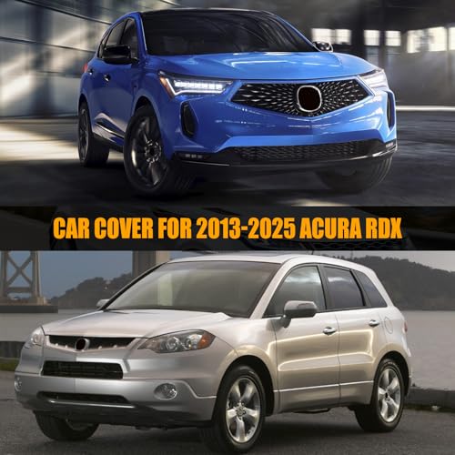 Image of Waterproof Premium Car Covers Replace for 2013-2025 Acura RDX, 10 Layers Heavy Duty with Cotton Liner Car Cover with Zipper Door, Windproof Bands for Snow Rain Dust Protection