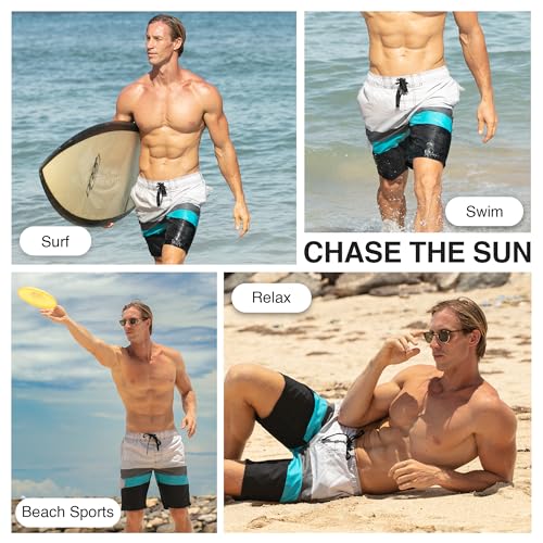 Image of Kanu Surf Men's Big Viper Extended Size Stripe Swim Trunk