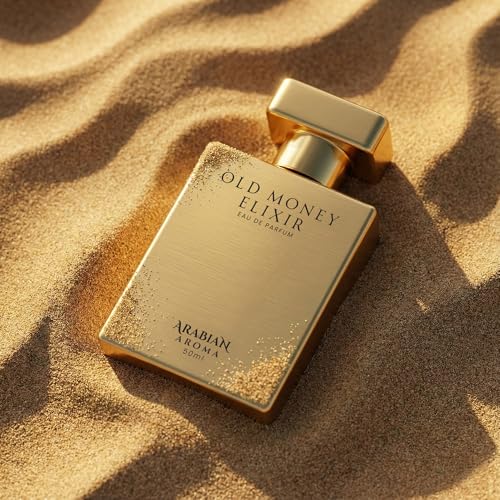 Image of Arabian Aroma Old Money Elixir Eau de Parfum, Warm Vanilla, Coffee & Spice Long Lasting Luxury Perfume, 50ml.