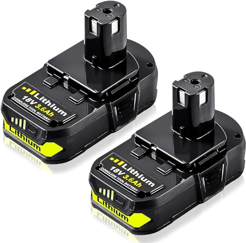 VANTTECH 2Packs P102 18V 3.6Ah Battery Replacement for Ryobi 18V Lithium Ion Battery P108 P103 P105 P107 P109 P104 Compatible with Ryobi 18-Volt Plus Power Tools