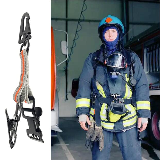Xuoxeji 2 Pcs Firefighter Glove Strap,Metal Glove Holder Clips for Work,Glove Strap, Easy to Carry Work Items(Double clip) - Image 3