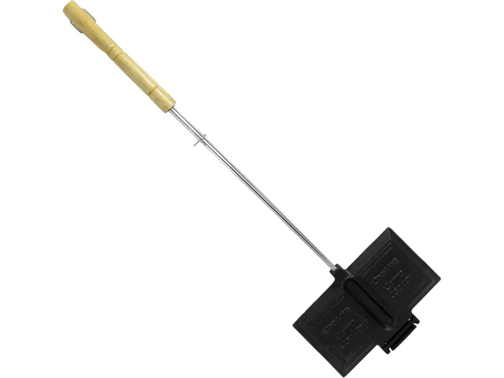 Coghlan's Cast Iron Cooker - Pre-Seasoned Pie Iron Sandwich Maker with Heat-Resistant, Removable Handles, Easy-to-Clean for Toasted Pies, Grilled Sandwiches, and Meats, For Campfire Cooking