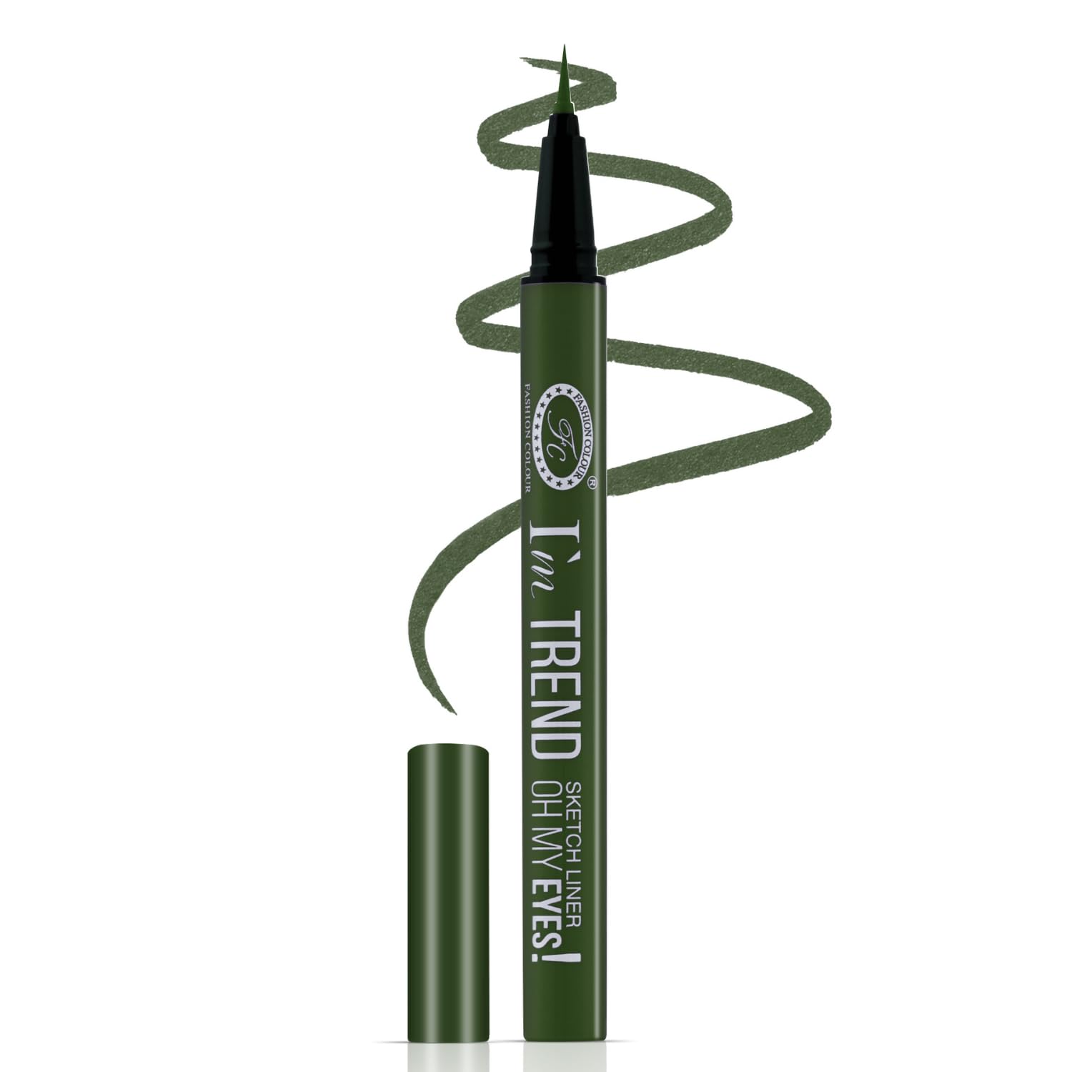 Fashion Colour I'm TREND SKETCH LINER ~ Oh My Eyes |Quick-Dry | Long Lasting | Smudge-Proof | Day to Night | Available in 5 Trendy Colors | (04 PASSION GREEN, 0.7ML)-picture-41