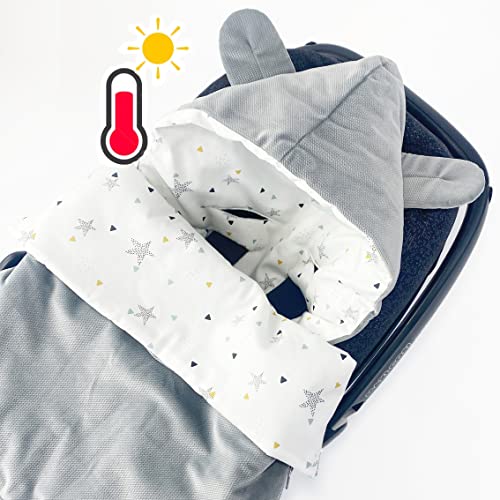 BABEES 3in1 Ganzjährig Babyfußsack Babyschale