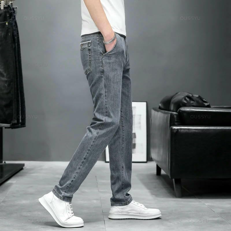 Mens Summer Stretch Skinny Jeans Men Casual Slim Fit Denim Elastic Pants Male Trousers2