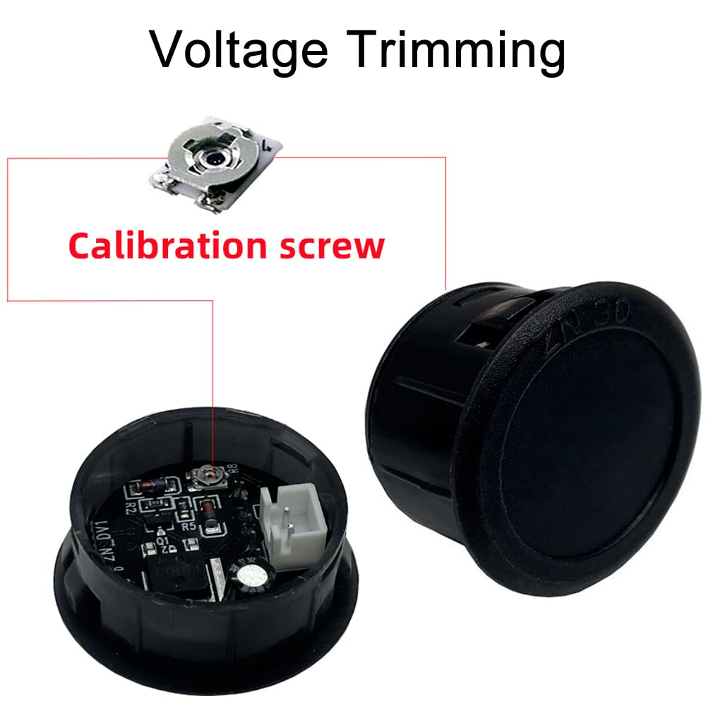 Greluma 2 Pz Voltmetro digitale DC 4-100 V, misuratore di tensione a 2 fili Rilevatore di voltmetro per camion moto Camper Caravan Marine