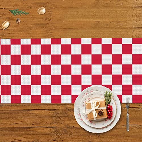 Chemin de table en lin anti-rayures pour napper une table de Noël - 6