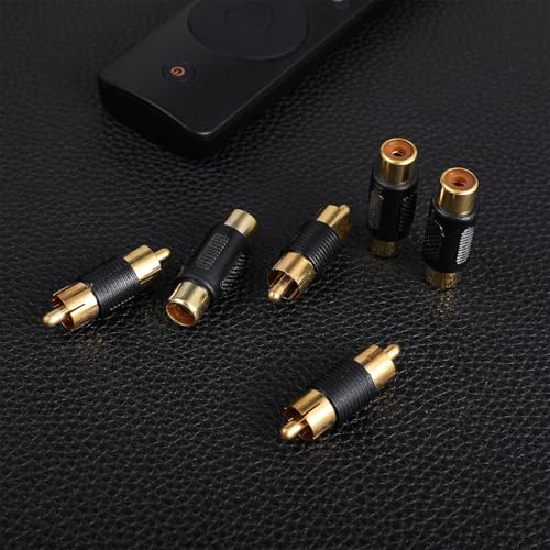 Adaptador RCA FdcZeyxior 6 unidades Coupler Macho y Hembra miniatura 6