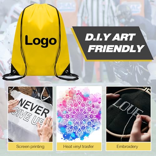 Image of Shappy Drawstring Backpack Bulk Sports Gym Cinch Bag Polyester String Bag for Men Women(25 Colors,150 Pcs)