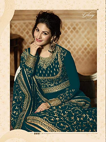 Image of Heni Fashion Ready To Wear Indian /Pakistani Chain Stitched Embroidered Anarkali Suit Anarkali Gown For Women