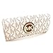 Michael Kors Womens Fulton Signature Long Continental Clutch Wallet Vanilla/Acorn
