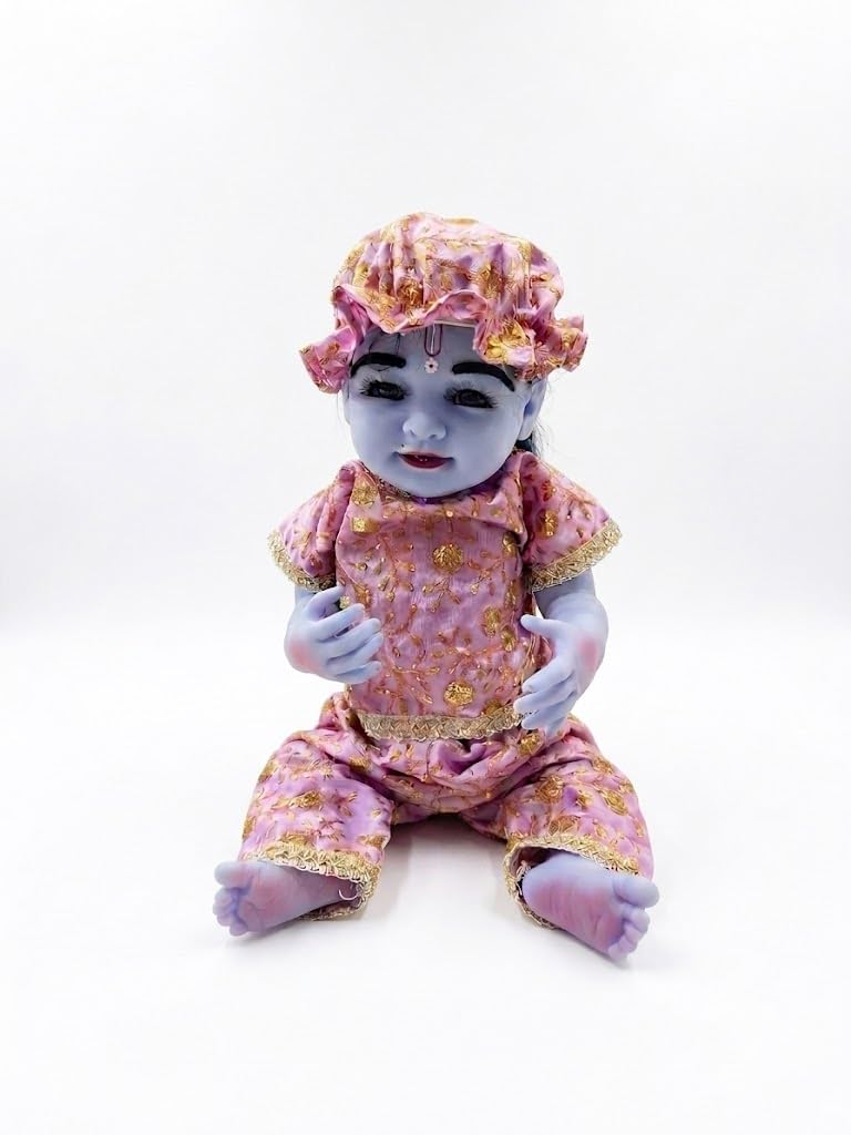 DAMODAR'S™ Silicone LALA POSHAK//Premium Washable EMBRDOIDERY Fabric POSHAK with Cap (Purple) | PREMIUM EMBROIDERY FABRIC-image-12