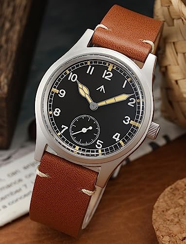 Image of TACTICAL FROG Militado D12 Military Mens Watch VD78 Quartz Sapphire Crystal C3 Super Luminous 36mm Dial Military-Style Dress Watches, 100M Waterproof
