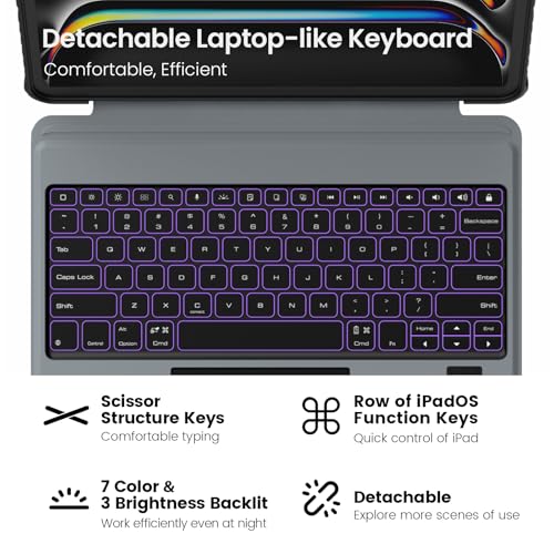 Image of Nillkin Rugged Detachable Keyboard Case with Trackpad for iPad Pro 13 inch
