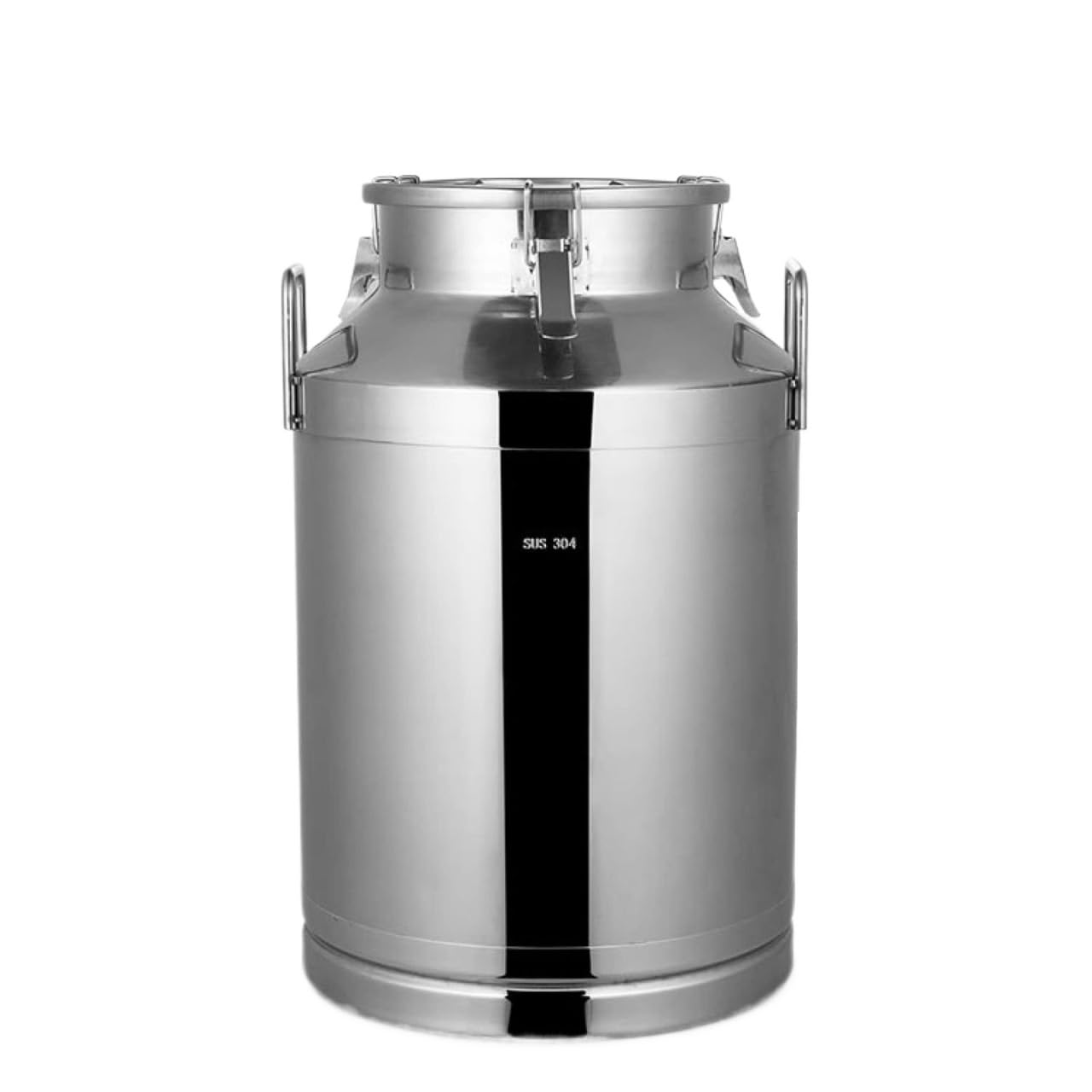 Milk Bucket Milk Can Stainless Steel Farm Milk Cans Wine Pail Dairy Pot Bucket Milk Transport Barrels Tote Jug Liquid Container Storage (Silver 40 * 50cm)