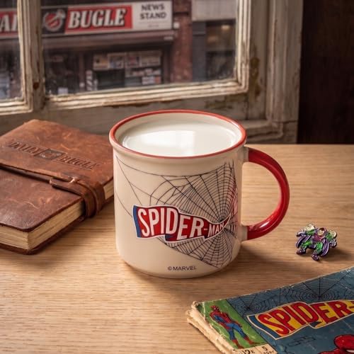 Image of Clay Craft - Official Compatible with Marvel Spider-Man Printed Mug | Fine Ceramic Coffee /Milk Mug, 400 ml | Cartoon Superhero Gift for Kids & Adults | Microwave & Dishwasher Safe