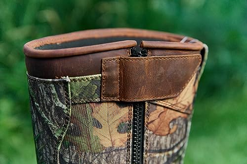 GOODVILLE PreyMaster Men's Waterproof Snake Boots - Puncture and Slip-Resistant, Knee High Pull On Snake Shoes for Men - 17 Inches Height, Comfortable Rubber sole, Premium Breathable Leather with Mossy Oak Camo, Made with SnakeGuard Extreme Material, Hunting Boot with Zipper4