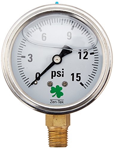 Water Gauge, Pipe Size 1/2 In, MNPT