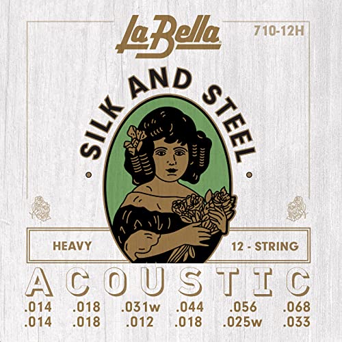 La Bella en soie et acier Série 12 cordes Heavy C Tuning - Les Beatles, Paul McCartney, John Lennon, RIngo Starr, George Harrison La Bella en soie et acier Série 12 cordes Heavy C Tuning