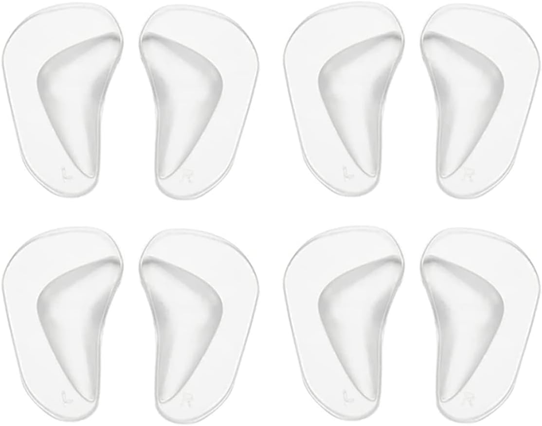 Ymopd 4 Pairs Clear Gel Arch Support Insoles for Men & Women, Shoe