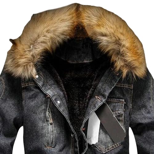 Chaqueta vaquera con forro polar abrigo de invierno para hombre S-6XL 2