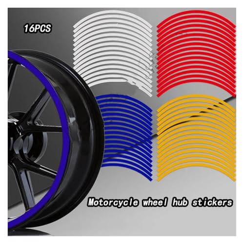 Autocollant pour roue de moto modification jante rouge premium - 3