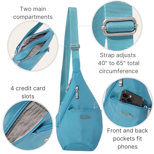 Image of Baggallini Mini Sling - 12x7 Sling Crossbody Bag Backpack with Adjustable Shoulder Strap