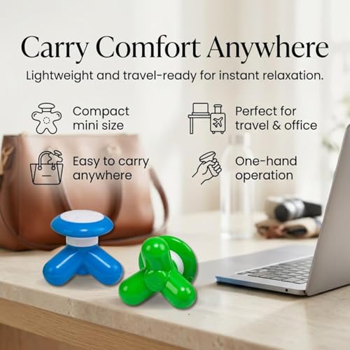 Image of EESOME Mini Electric Body Massager for Pain Relief & Relaxation | USB Powered Full Body Vibration Massager for Neck, Back, Shoulder & Legs | Portable Handheld Massager | Batteries Not Included