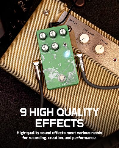 Image of ALABS NOVADRIFT Modulation Pedals for Electric Guitar,Vibe Chorus Phaser Rotary Flanger Tremolo Ring,Analog Dry Through,Tap Tempo,True Bypass