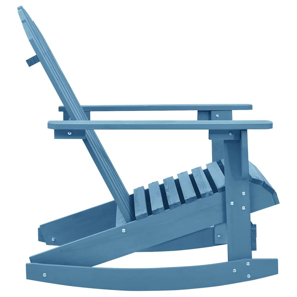 Adirondack Fauteuil à bascule en bois massif Sapin Bleu