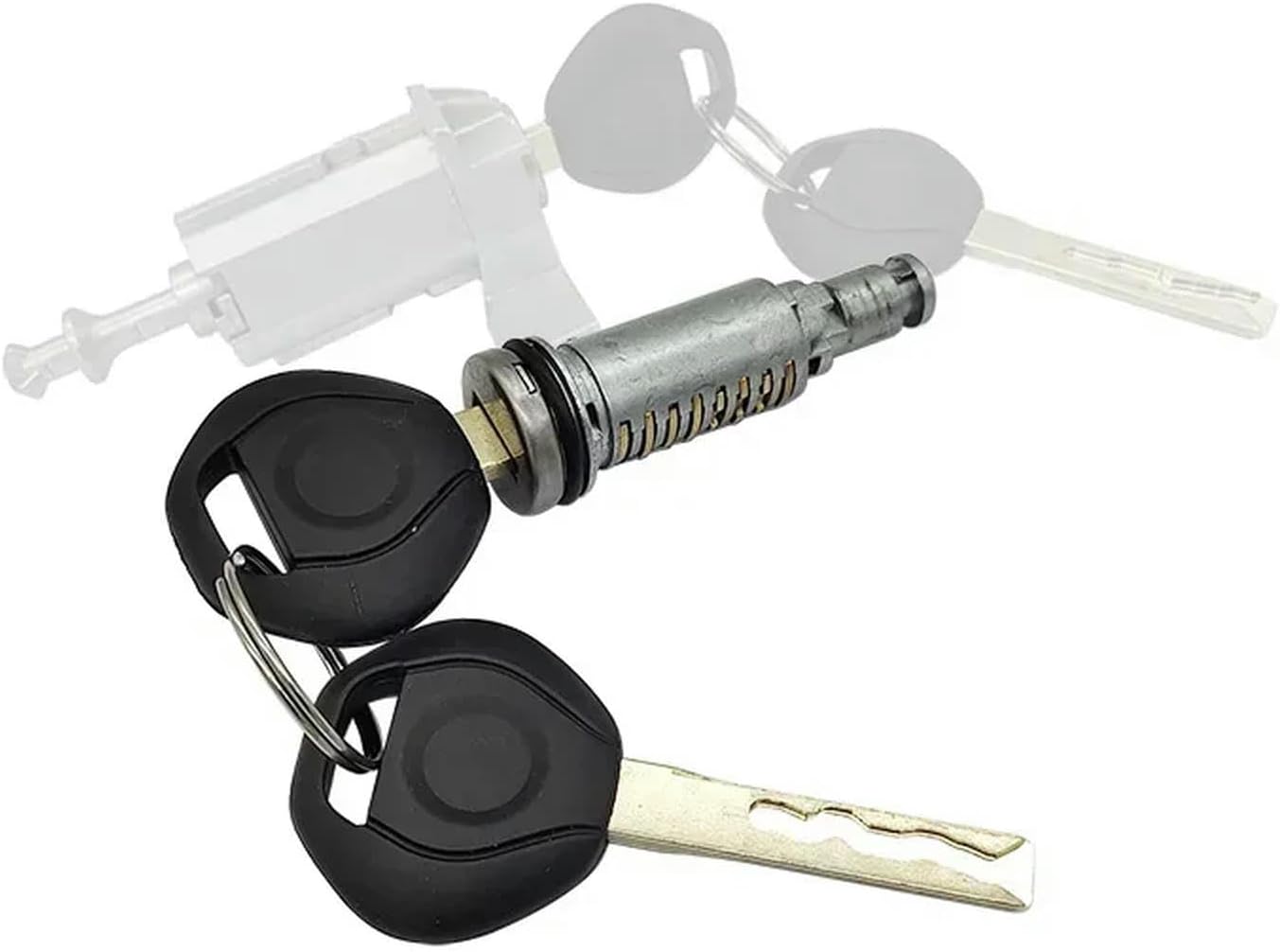 Left Driver Door Lock Cylinder Barrel Assembly with 2 Keys 51217035421 for BMW X5 E53 E46 3 Series 2000-2006