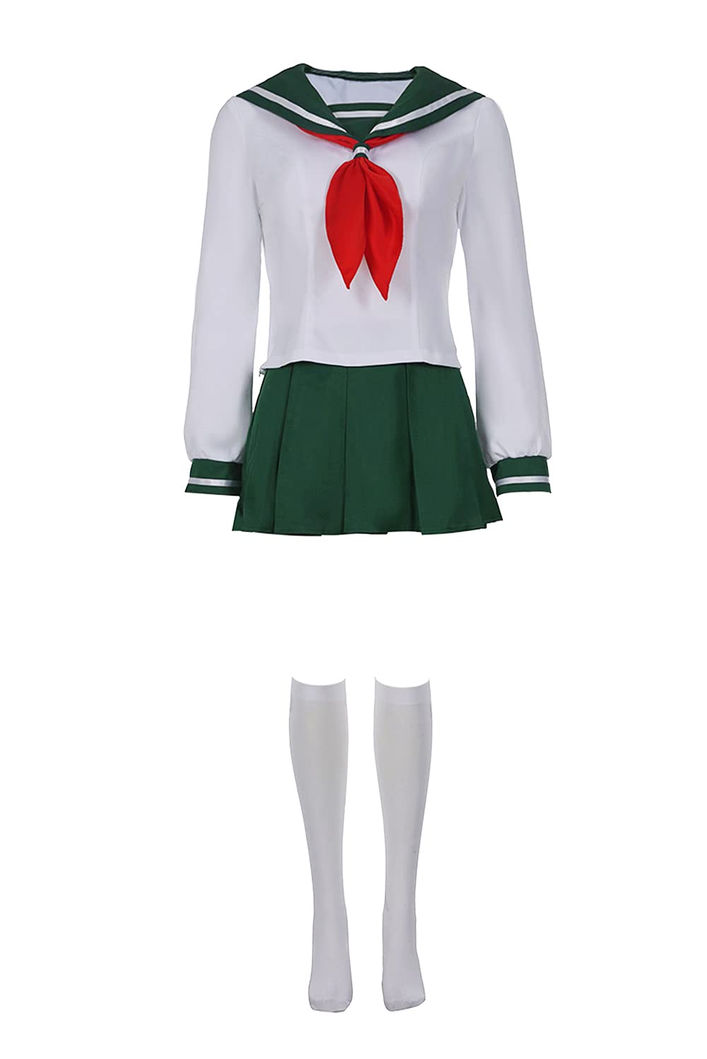 HineveyCosplayCos Kagome Higurashi School Uniform Sets Anime Sailor Dress Cosplay Costume for Women Girls