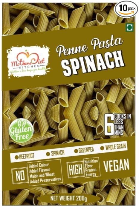 Gluten Free Spinach Penne Pasta 200g | No Maida No Sooji | Power of Millets I