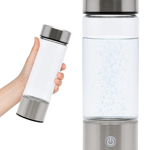 Flow Essence - Botella de agua de hidrógeno - Generador de hidrógeno molecular portátil con cargador USB - Solución de hidratación de bienestar para