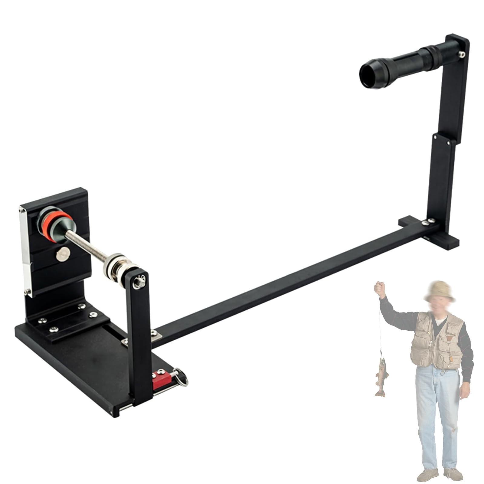 Enrouleur de Fil de pêche. Station d'enroulement de Fil de pêche avec résistance de Tension de Fil réglable. Moulinet spincast, Longueur de Bobine 120 mm, pour pêche à la Ligne tournante.
