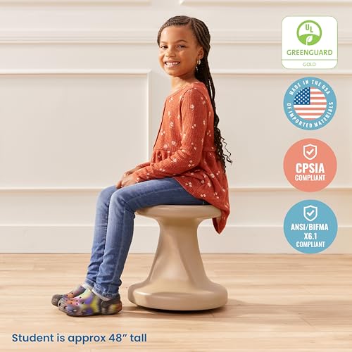 Image of ECR4Kids Twist Wobble Stool, 14in Seat Height, Active Seating, Sand
