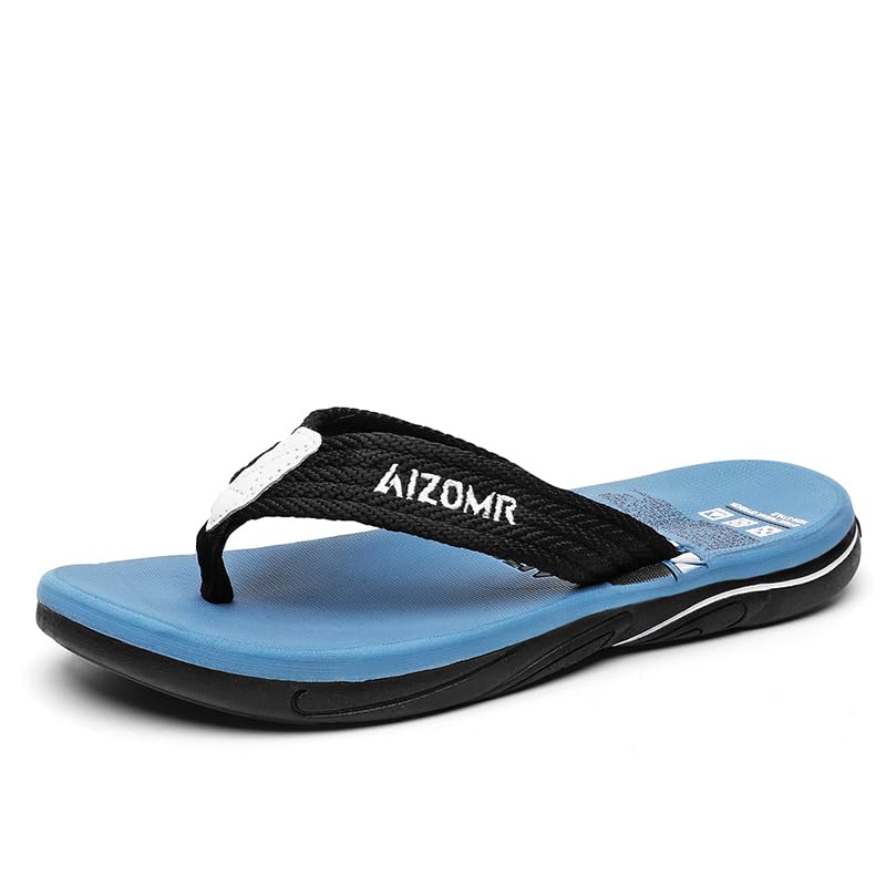 Mens Sport Flip Flops Comfort Orthotic Thong Sandals with Plantar Fasciitis Arch Support Outdoor Summer Beach2