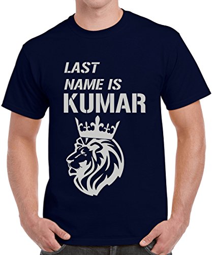 Image of Caseria Men's Cotton Printed T-Shirt -Last Name is Kumar | 100% Cotton | Half Sleeves | Regular Fit | Printed | Round Neck | Graphic T Shirt