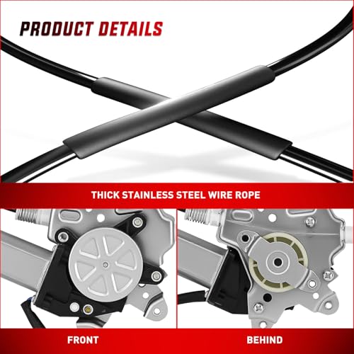 Image of Nilight Front Passenger Window Regulator with Motor, Compatible with Nissan Frontier 2005 2006 2007 2008 2009 2010 2011 2012 2013 2014 2015, Power Window Lift Motor Assembly, 741-349