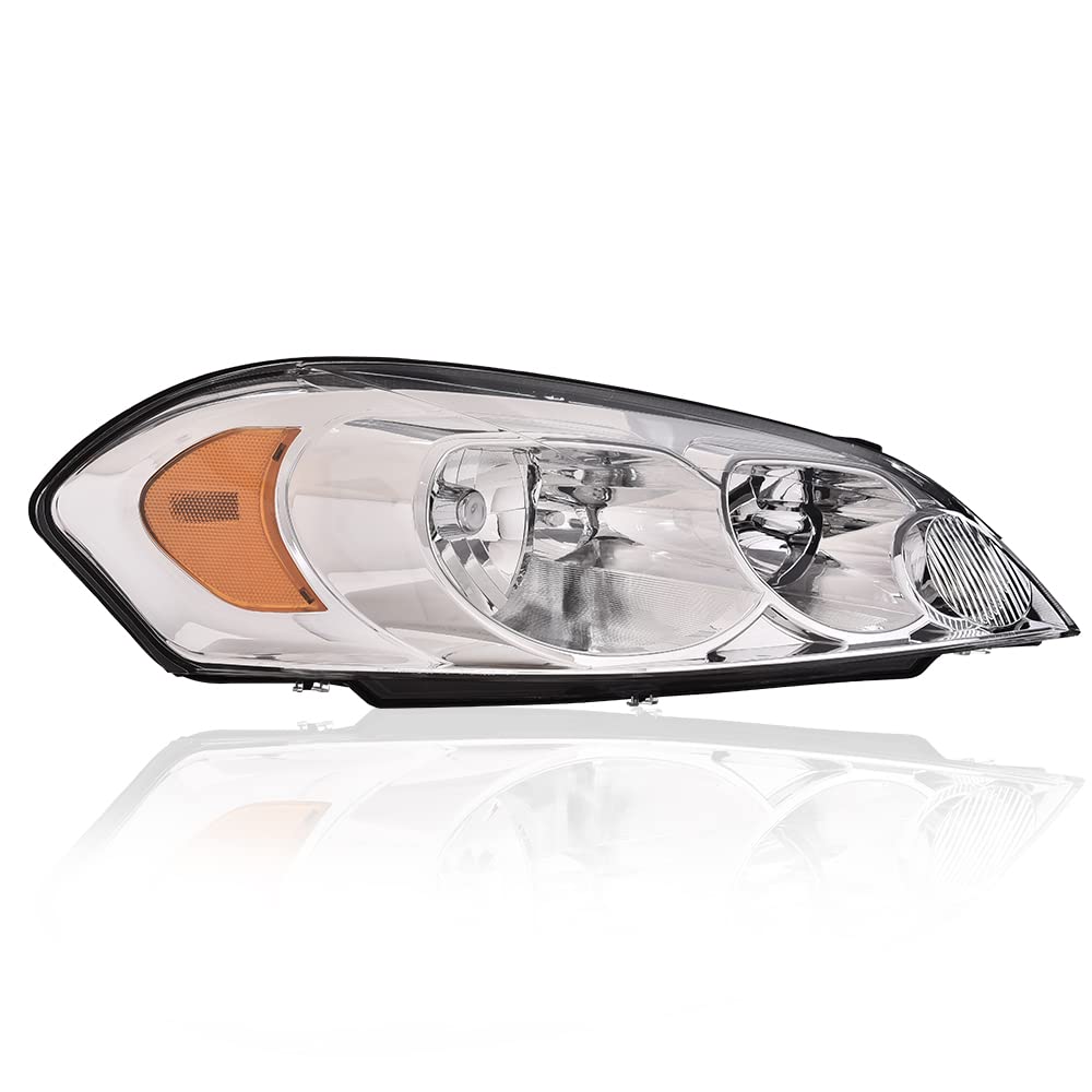 GRAND ORANGE Headlights, Compatible with Chevy Impala 2006 2007 2008 2009 2010 2011 2012 2013 2014 2015 2016 /Fit Chevy Monte Carlo 06-07 Headlamp Passenger Right Side