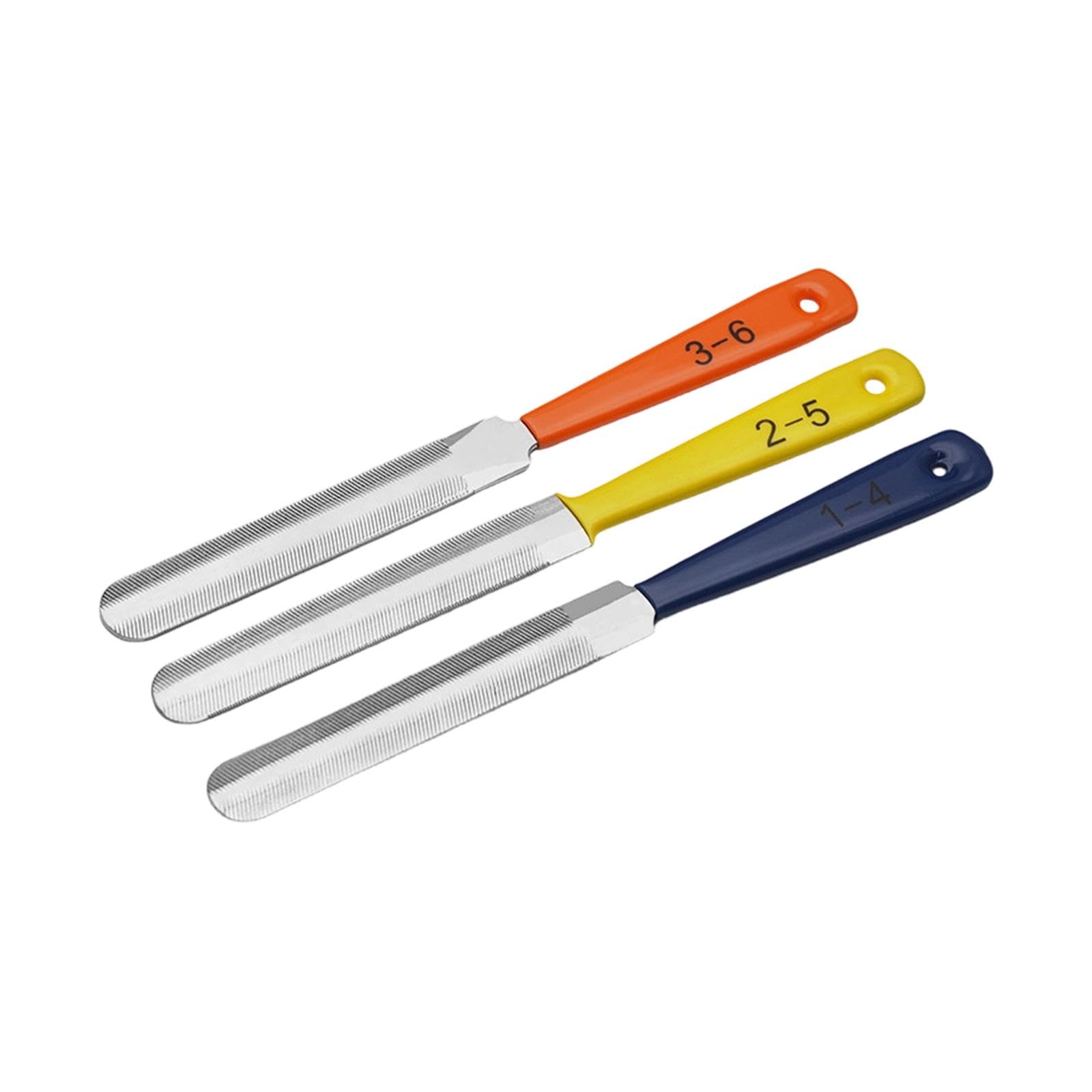 3 Piezas Lima Cejuela Guitarra Set Luthier Herramientas Ranurado Material Acero Inoxidable Mango Ergonómico Apto para Reparación Mantenimie